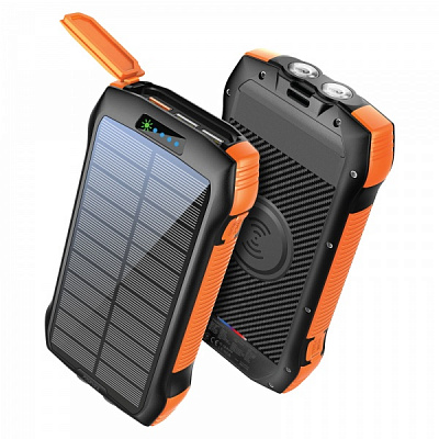 Універсальна мобільна батарея Promate 20000 mAh black (solartank-20pdqi.black) із сонячною панеллю
