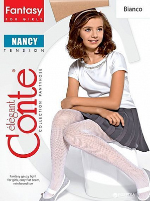 Колготки детские Conte-Kids CE NANCY BIANCO р.104-110 белый 