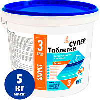 Таблетки Супер 9 в 1 Хлор длительного действия Window World Water 5 кг