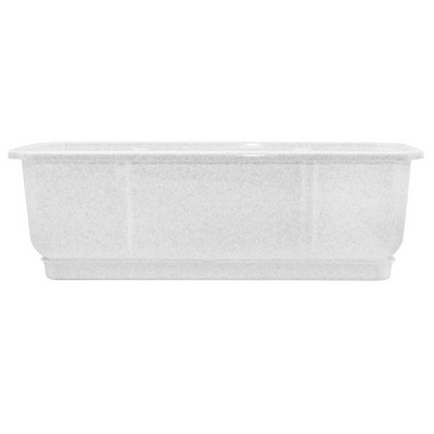 Ящик балконный Алеана Дама прямоугольный 18л белый с серым (112410) 