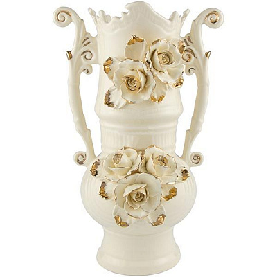 Ваза декоративная Барокко с розами 35 см