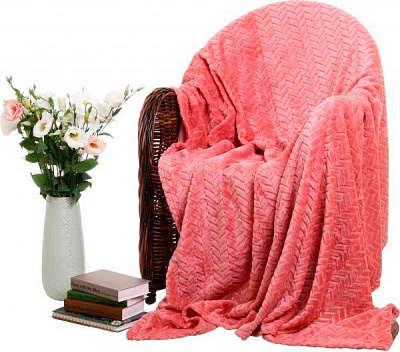 Плед Flannel Plush 160x200 см терракотовый La Nuit 