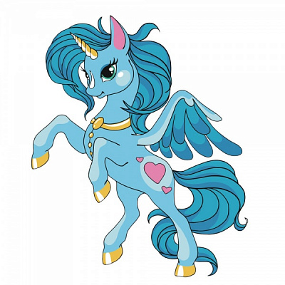 Раскраска по номерам Strateg Голубой пегас 30х30 см ES099