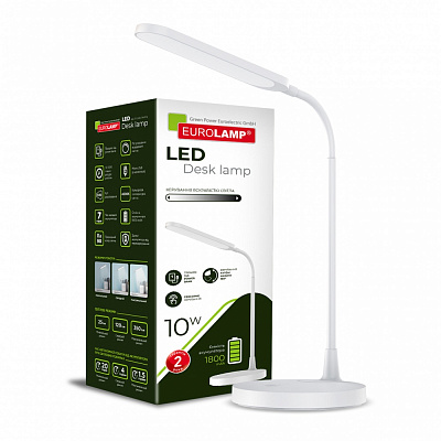 Настільна лампа акумуляторна Eurolamp 10 Вт білий LED-TLB-10W(white)