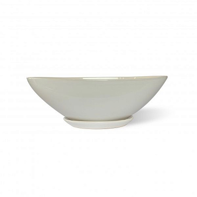 Горщик керамічний Резон Човник овальний 0,7л білий