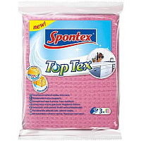 Набор салфеток универсальные SPONTEX Top Tex 15,5x18,5 см см 3 шт./уп. / желтый / розовый / голубой