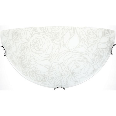 Світильник настінний Декора Розетта 1x60 Вт E27 білий із малюнком 24301 1/2 mat