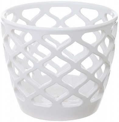 Горшок керамический Ceramika-design ВК-20 ажур круглый 2л белый 