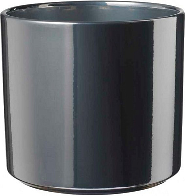 Кашпо керамическое Soendgen Las Vegas круглый серебряный (4006063280744) 