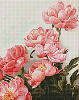 Алмазная мозаика Букет розовых пионов 40х50 см Идейка 