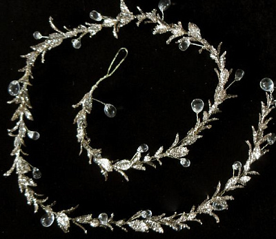 Электрогирлянда Sunrise Crafts линейная внутренняя 1,2м с листочками и каплями EPI-SA3115G4