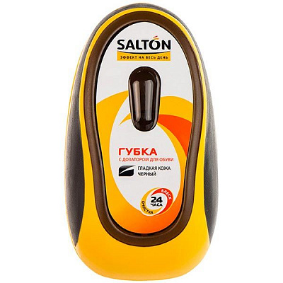 Губка-блеск SALTON для обуви с дозатором черный