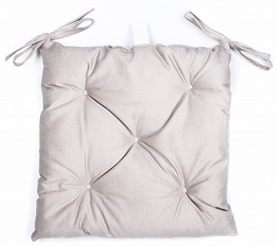 Подушка стеганая 5 закрепок с завязками светло-бежевый Fancy 06