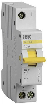 Выключатель нагрузки IEK 3-позиционный ВРТ-63 1P 25 MPR10-1-025