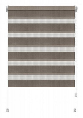Ролета день-ночь Gardinia Мини Зебра 68x150 см мокко 