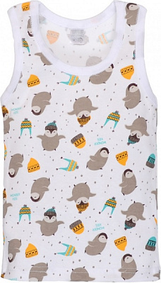 Майка для мальчиков для мальчиков Татошка р.86 белый с рисунком 2505228пін 