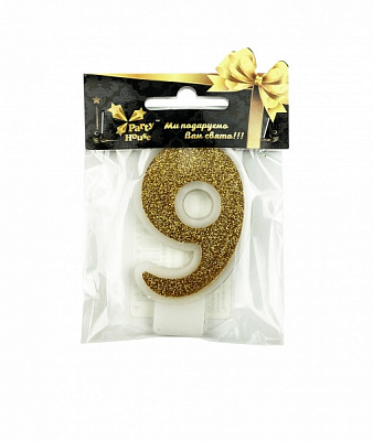 Свічка Цифра Party House «Срібло» 