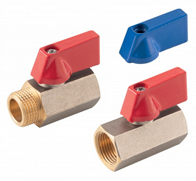 Кран кульовий Ferro F-Comfort MINI 10 бар ручка важіль зн-вр ½” KRN1