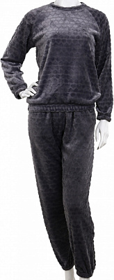 Костюм домашній жіночий La Nuit Home Teddy р. XL сірий