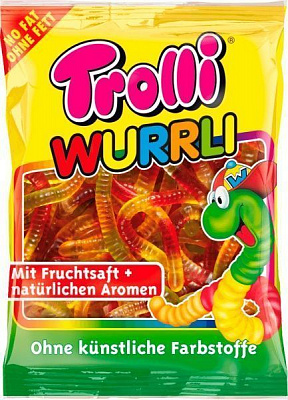 Конфеты жевательные Trolli Вуррли 150 г