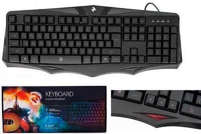 Клавиатура игровая 2E (2E-KG108UB) Ares KG 108 USB black