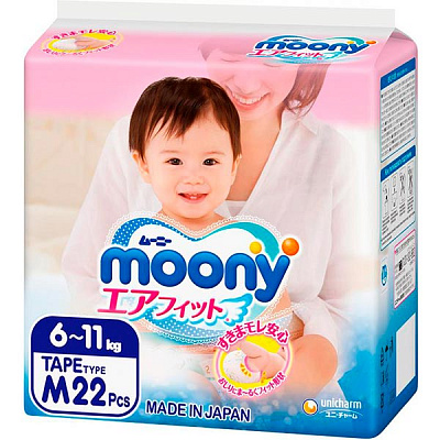 Підгузки Moony M 6-11 кг 22 шт