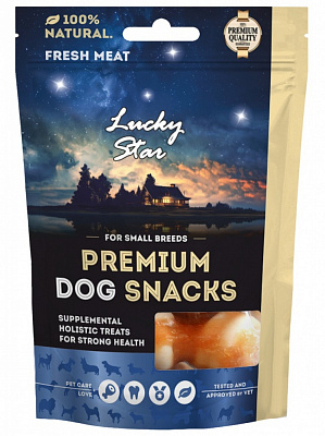 Лакомства полувлажные для собак Lucky Star мини-косточки Dental Care с курицей 65 г