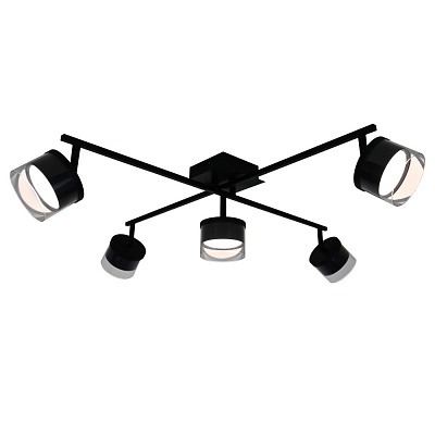Люстра потолочная Victoria Lighting 5x12 Вт GX53 черный Often/PL5 black