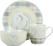 Набір дитячого посуду Elephants yellow 3 предмети HYT17176 Limited Edition