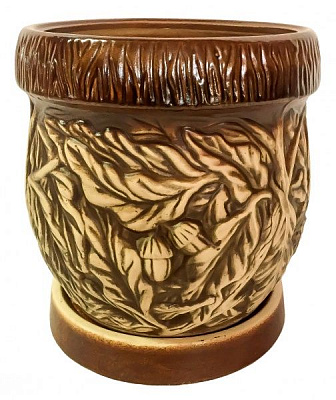 Горшок Дуб №3 круглый 2,5 л коричневый 