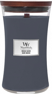 Свеча ароматическая Woodwick Large Indigo Suede 609г 