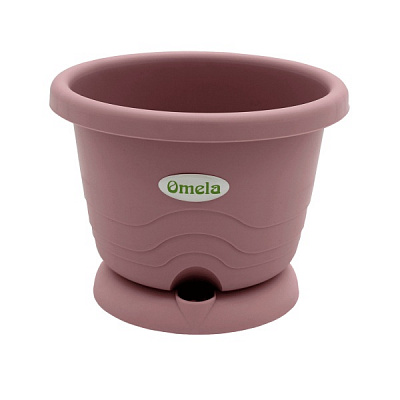 Горшок пластиковый Омела Омела Пастель 4,5 литра круглый темно-лиловый 