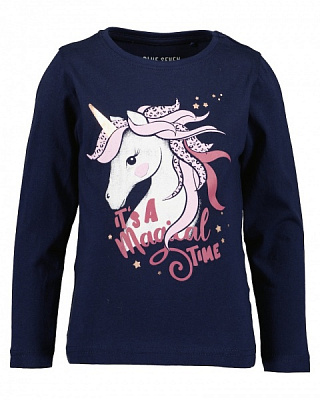 Реглан для девочки Blue Seven Единорог р.110 ультрамарин 750728 X* 
