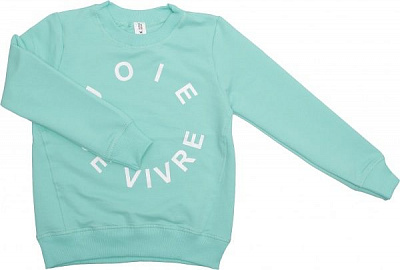 Світшот Маленькие люди для дівчинки 14 р.158 м'ятний