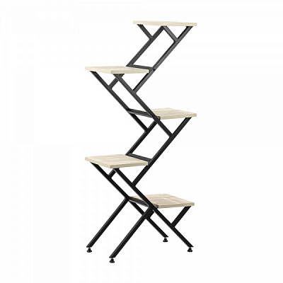 Подставка для цветов Течение 53х30,5x127 см черный 