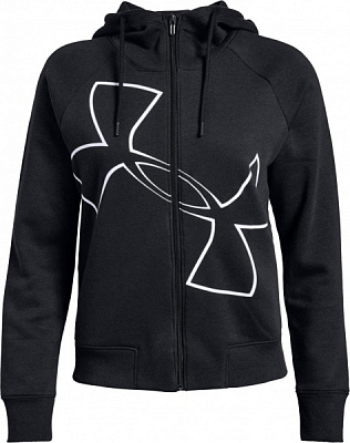 Джемпер Under Armour Big Logo WM FZ Hoodie 1320609-001 р. L черный