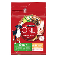 Корм сухий ONE by Purina MedMax Active для дорослих собак з куркою та рисом 2,5 кг