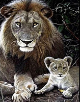 Набір для творчості зі стразами на підрамнику Тато і Я 30x40 см (У) GoToArt 