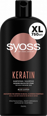 Шампунь Syoss с голубым лотосом Keratin 750 мл