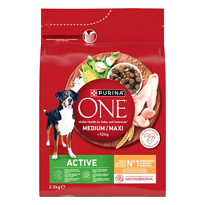 Корм сухий ONE by Purina MedMax Active для дорослих собак з куркою та рисом 2,5 кг