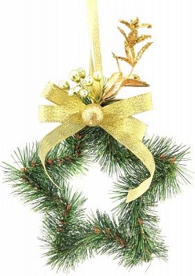 Декоративная подвеска Meizhou Huafu Trading Звездочка с бантиком 22 см W52-7203/2/5