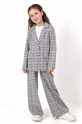 Костюм для девочек Mevis 2 02 р.152 серая клетка 