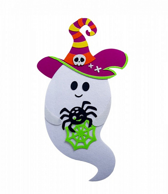 Декор с фетра 3 мм Привидение с пауком