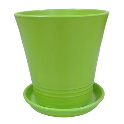 Горщик керамічний Оріана-Запоріжкераміка Модерн круглий 1л салатовий