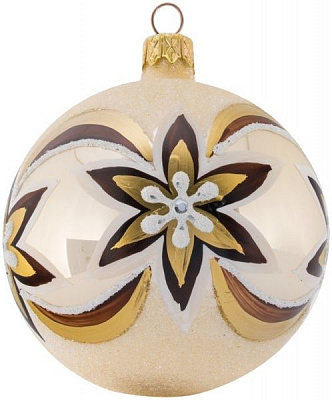 Куля скляна d80 6543 бежевий