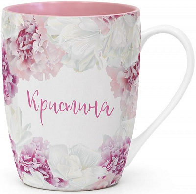 Чашка именная Флора 045-Кристина Be Happy
