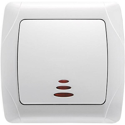Выключатель одинарный Viko Carmen 25.07.0005 белый