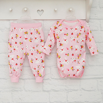 Комплект детской одежды Blanka Зайцы розовый р.92 12827 