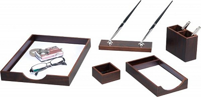 Набір настільний дерев'яний bestar 5 предметів горіх 5144FDX