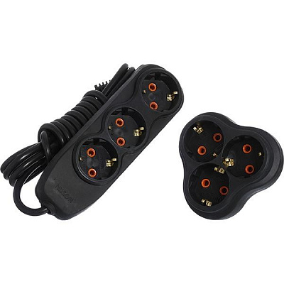 Комплект Nilson подовжувач + розгалужувач чорний